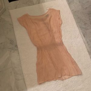 Sheer light pink dress